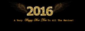 simple happy new year 2016 facebook cover